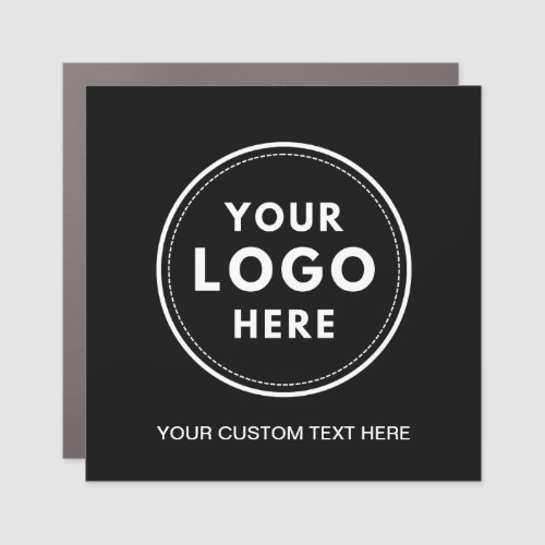 Simple Logo Text Black Car Magnet