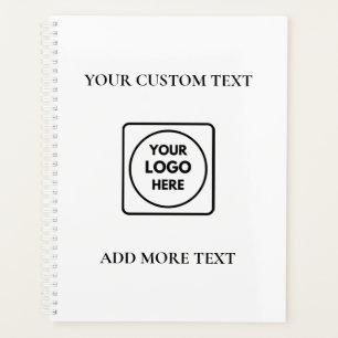 Simple Logo Text Business Branding notebook