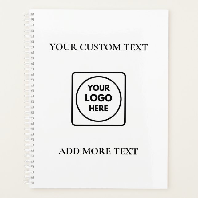 Simple Logo Text Business Branding notebook (Front)