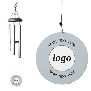 Simple Logo Text Business Branding Powder Blue Wind Chime