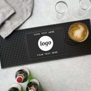 Simple Logo Text Business Branding Promotional Bar Mat