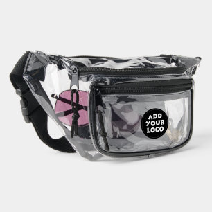Simple Logo Text Business Branding Promotional  Clear Fanny Pack