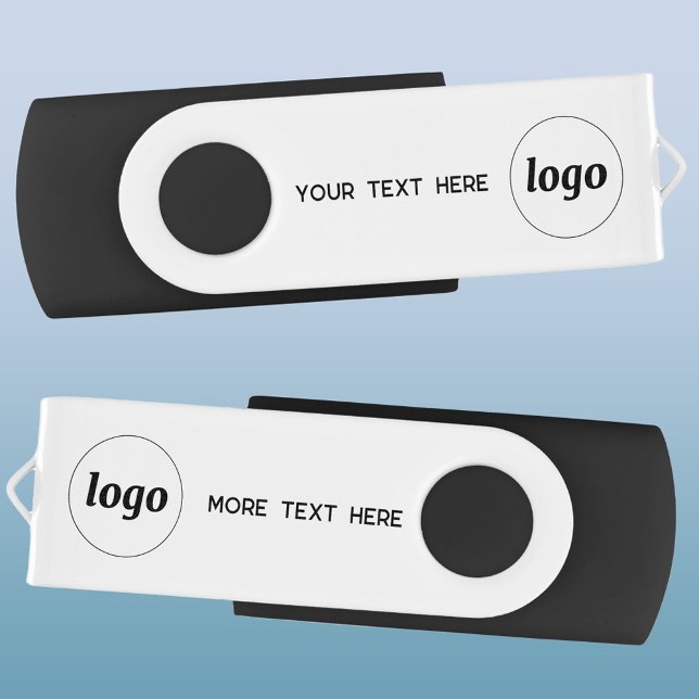 Simple Logo Text Business Branding Promotional Flash Drive (Simple logo with custom text business branding promotional flash drive)