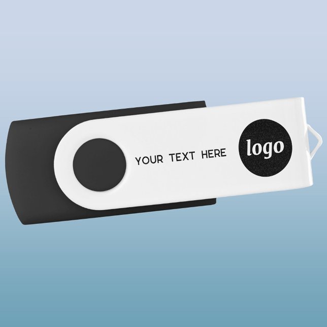 Simple Logo Text Business Branding Promotional Flash Drive (Simple logo with custom text business branding promotional flash drive)