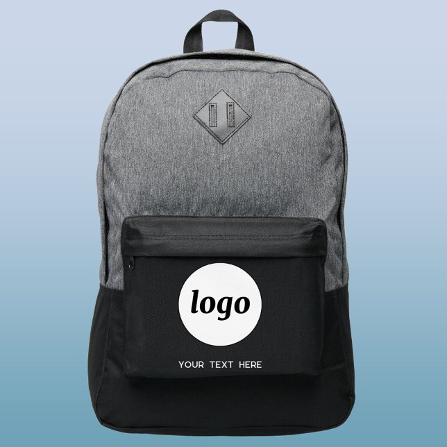 Simple Logo Text Business Branding Promotional Port Authority® Backpack (Simple logo with custom text business branding promotional backpack)