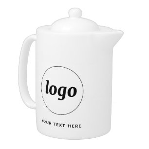 Simple Logo Text Business Branding Promotional Teapot