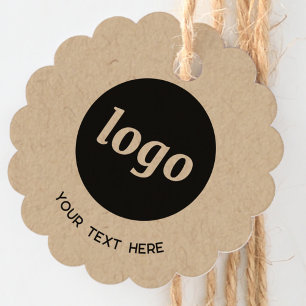 Simple Logo Text Business Kraft Price Tag