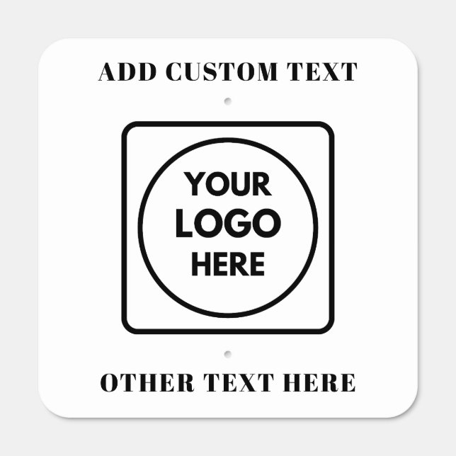 Simple Logo Text Business Promo Sign (Front)