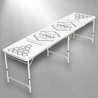 Simple Logo Text Business Promotional Beer Pong Table