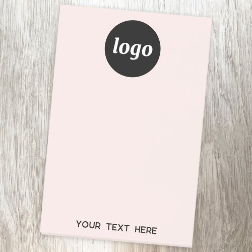 Simple Logo Text Business Promotional Blush Pink Post_it Notes