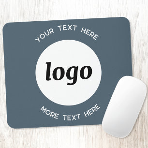 Simple Logo Text Business Promotional Charcoal Mouse Pad