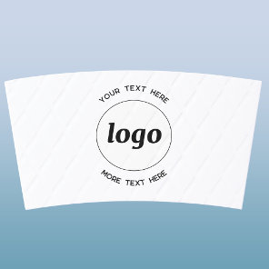 Simple Logo Text Business Promotional Coffee Cup Sleeve