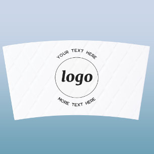 Simple Logo Text Business Promotional Coffee Cup Sleeve