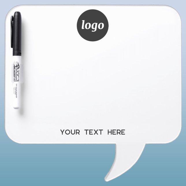 Simple Logo Text Business Promotional Dry Erase Board (Simple logo with custom text business promotional dry erase board)