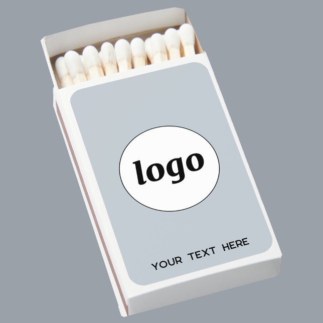 Simple Logo Text Business Promotional Matchboxes (Simple logo with custom text business promotional branding matchbox)