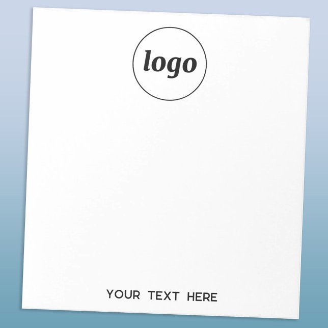 Simple Logo Text Business Promotional Notepad (Logo with custom text business promotional notepad)