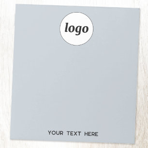 Simple Logo Text Business Promotional Powder Blue Notepad