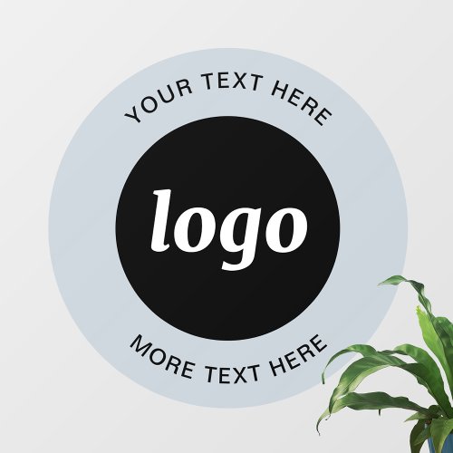 Simple Logo Text Business Promotional Powder Blue Wall Decal