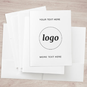 Simple Logo Text Professional Branding Pocket Folder