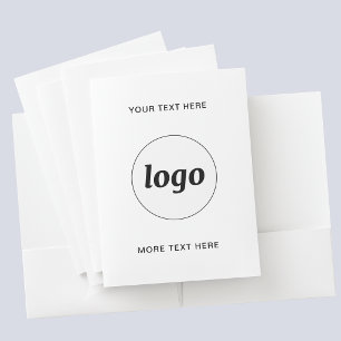 Simple Logo Text Professional Branding Pocket Folder