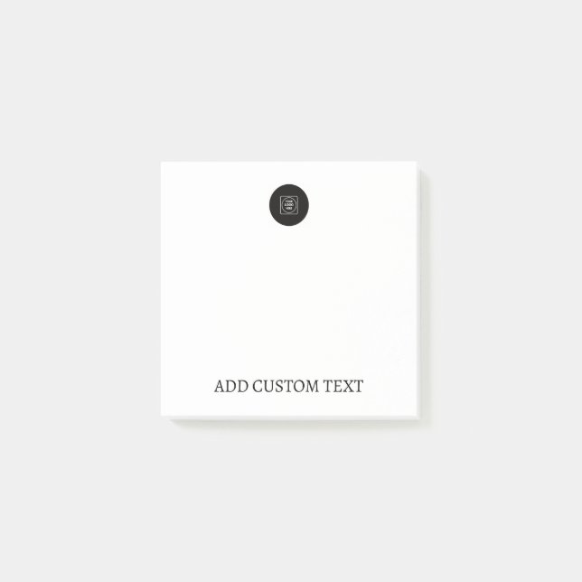 Simple Logo Text Promo Biz Pro Note Card (Front)