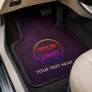 Simple Logo Text Promotional Business Black Car Fl Floor Mat