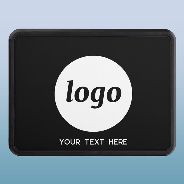 Simple Logo Text Promotional Business Hitch Cover (Logo with text business promotional trailer hitch cover)