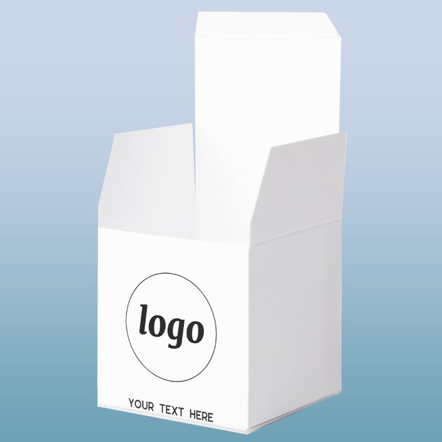 Simple Logo Text Promotional Business Packaging  Favor Boxes (Logo with text promotional business packaging favor box)