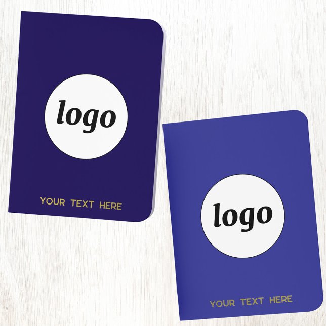 Simple Logo Text QR Code Business Field Notes Foil Vow Books (Simple logo with custom text QR code business branding promotional field notes notebook set)