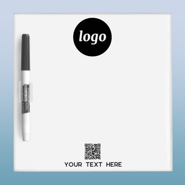 Simple Logo Text QR code Business Promotional Dry Erase Board (Creator Uploaded)