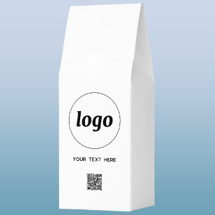 Simple Logo Text QR Code Business Promotional Roasted Coffee