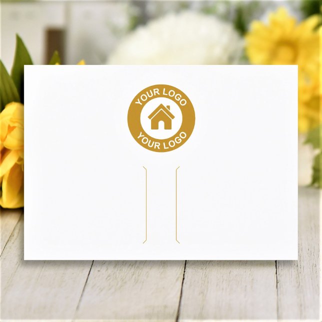 Simple Logo White  Hair Clip Barrette Display Card (Creator Uploaded)