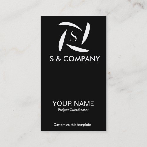 Simple Logo with monogram option business card