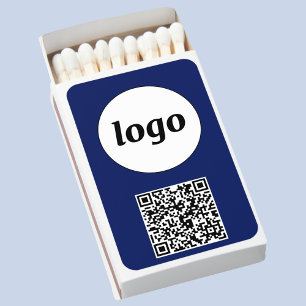 Simple Logo With QR Code Promotional Business Matchboxes