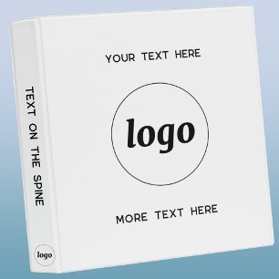Simple Logo With Text Business 3 Ring Binder