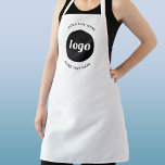Simple Logo With Text Business Apron<br><div class="desc">Add your own logo and choice of text to this design.  Remove the top or lower text if you prefer.  Minimalist and professional.  Great for employee branding,  or as a promotional product for your clients and customers.</div>