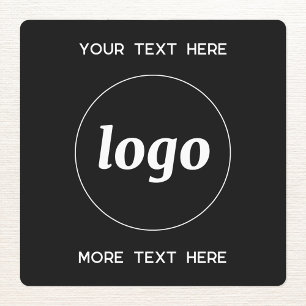 Simple Logo With Text Business Black Labels