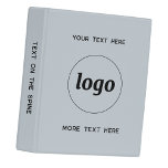 Simple Logo With Text Business Blue Mini Binder<br><div class="desc">Add your own logo and choice of text to this design,  and change the background color in the Design Tool.  Remove any of the text if you prefer by leaving blank.  Minimalist and professional to reflect your brand.</div>