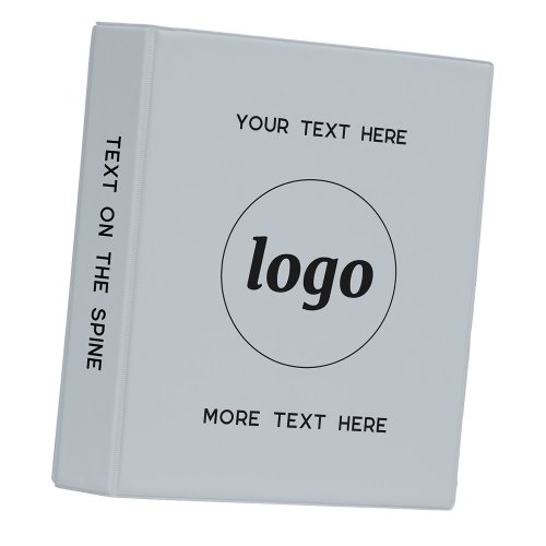Simple Logo With Text Business Blue Mini Binder