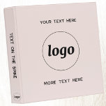 Simple Logo With Text Business Blush Pink<br><div class="desc">Add your own logo and choice of text to this design,  and change the background color in the Design Tool.  Remove any of the text if you prefer by leaving blank.  Minimalist and professional to reflect your brand.</div>