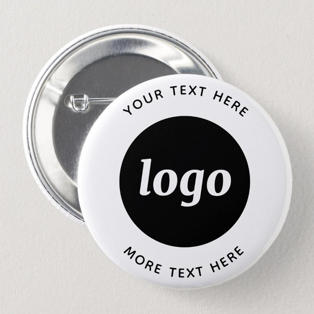 Simple Logo With Text Business Button (Simple logo with text promotional business button)
