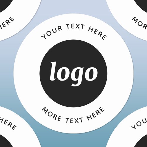 Simple Logo With Text Business Classic Round Sticker
