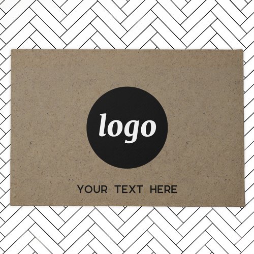 Simple Logo With Text Business Doormat