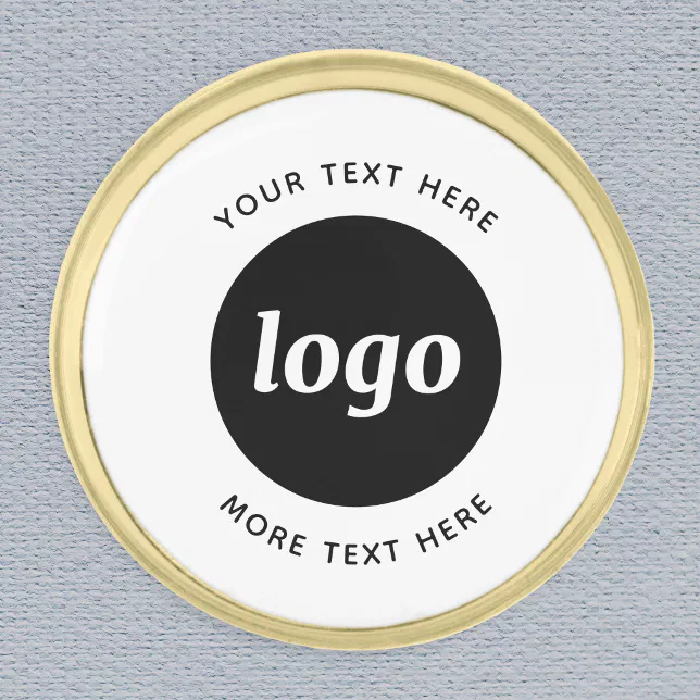 Simple Logo With Text Business Gold Finish Lapel Pin Zazzle Simple Logo With Text Business Gold Finish Lapel Pin Zazzle