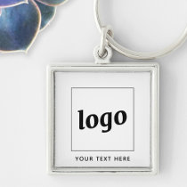 Simple Logo With Text Business Keychain