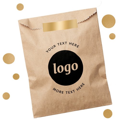 Simple Logo With Text Business Kraft Favor Bag