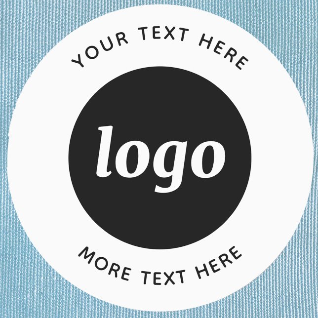 Simple Logo With Text Business Labels (Logo with custom text business promotional clothing labels)