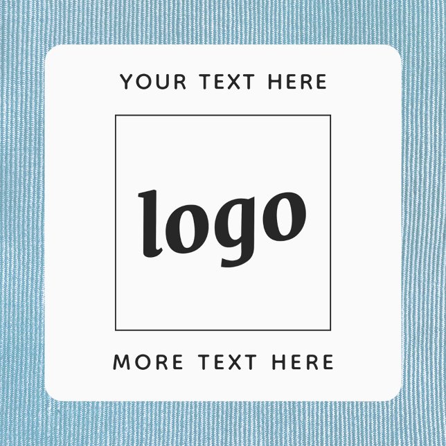 Simple Logo With Text Business Labels (Simple logo with custom text business promotional branding iron on clothing labels)