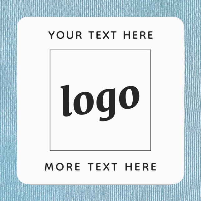 Simple Logo With Text Business Labels (Simple logo with custom text business branding promotional clothing labels)