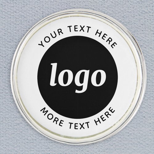 Simple Logo With Text Business Lapel Pin